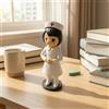 Statuetta di Medico Cartoon Statuetta in Resina Chibi per Clinica, Infermieri