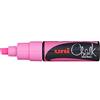 Uni-Ball - Pennarello per vetri e gessetto UNI CHALK PWE-8K rosa neon