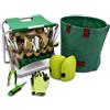 Verdorin - Kit da giardinaggio ergonomico - Sgabello pieghevole + 12 attrezzi in acciaio inossidabile + borsa + guanti + ginocchiere - Giardinare senza dolore alla schiena o alle ginocchia