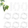 Generico Clip Piante Rampicanti - 100 Pezzi Morsetti Sostegno Supporto,Clip per Pomodori per Traliccio A Filo | per Giardino Esterno Interno Giardinaggio Balcone Vaso Foglie Rami Ortaggi