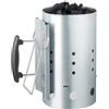 Relaxdays Ciminiera di Accensione, in Acciaio, Accendi Carbonella per Barbecue, Accessori BBQ, HxD: 30 x 19 cm, Argento
