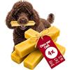 Chewpi Osso di Formaggio da Masticare per Cani S - 4 Pezzi - Masticativo Naturale | Lunga Durata per Masticatori Forti - Supporto Dentale