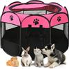 Sea Team Box pieghevole per animali domestici, portatile, morbido design pop-up, per cani, gatti e gattini, gabbia in tessuto a rete traspirante, leggero e per uso interno ed esterno