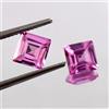 AAA Naturale Perfetto Ceylon Zaffiro Rosa Loose Quadrato Gemma Cut Paio 6x6 MM