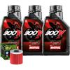 Motul Kit Tagliando Olio Motul 300V 10W40 Filtro Per Kawasaki KEF300 Lakota�2001>2003