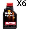 Motul 6 Litri Olio Auto Motul 8100 XPower 10W60 A3B4 100% Sintetico Motori Sportivi