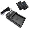 Dot.Foto EN-EL23 Premium 1850mAh Batteria (x2) & MH-67P tipo Caricabatterie USB Compatto per Nikon Coolpix B700, P600, P610, P900, S810c