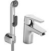 Hansa 51462293, Miscelatore monocomando/lavabo Hansapolo DN15 | funzione doccia, Cascade aeratore, Reset Automatico/Doccetta estraibile | doccia tubo: 1600 mm