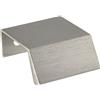 FURNIPART Maniglia Bench LA 20, lunghezza 40 mm, effetto alluminio acciaio inossidabile