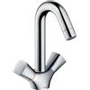 hansgrohe Logis Miscelatore lavabo 2 maniglie 150 con saltarello, cromo, 71222000