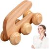 Povanjer Rullo massaggiatore in legno, massaggiatore manuale rulli,Rullo massaggiante portatile per sollievo muscolare | Principi meccanici Strumento per massaggio con struttura rulli per schiena,