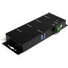 STARTECH Hub USB 3.0 Nero con 4 Porte e Adattatore AC/DC