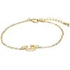 LUXENTER Bracciale Alfabeto con finitura oro 18 carati, con lettera C, taglia unica, metallo, senza pietre preziose, Taglia unica, Metallo, Senza pietre preziose