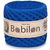 Bobilon Filato per t-shirt Fettuccini Zpagetti Ball, 3-5 mm filato per magliette per uncinetto a maglia, maschere per orecchie, filato di cotone biologico, filato macramè, filato jersey, blu oltremare