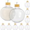 Veemoon Palline Natalizie Per Bevande Palline Trasparenti Ornamentali Da 250 Ml 10 Riempibili Per Alcolici Ornamento Per L'albero Di Natale Bottiglia D'acqua Lampadina Bottiglia (250ML)