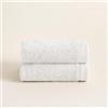 BOHEME | Set di 2 Asciugamani da Toeletta Serenity | Bianco | 30x50 cm | 100% Cotone Pettinato | 600 g/m² | Morbidi, Assorbenti e ad Asciugatura Rapida | Lavabili in Lavatrice | Uso Quotidiano