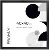 FRAMAI® Cornice portafoto 40x40 cm Nero MDF, con telaio ecologico e plexiglass anti-rottura, gancio e supporto