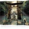 murando - Paravento da Interno Buddha 225x172 cm XXL 5 Pannelli - Stampa Unilaterale su Tela in TNT - Separe per Ufficio Ambienti Paraventi Decorazioni Moderno Soggiorno - Zen Spa p-A-0033-z-c