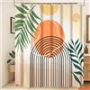 Xiaoterna Tenda da Doccia Sun Line a Pois Bianchi - Colorata, Impermeabile, Lavabile in Lavatrice - 180x220cm