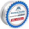 ALFALIX 20m x 0,5mm Filo Elastico Trasparente per la Realizzazione di Bracciali, Filo Elastico Forte e Elastico, Filo Trasparente e Durevole, Filo Elastico per Bracciali per la Realizzazione di Gioielli