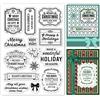 ORIGACH Parole Tema Timbri Trasparenti Silicone Timbro Trasparente per Vacanze Compleanno Natale Capodanno Creazione di Biglietti Scrapbooking Diario Album
