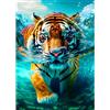 DAERLE Tigre sott'acqua Pittura Diamante Fai Da Te, 5D Tigre Diamond Painting Kit Completo per Adulti, animale Diamant Painting per Bambini, Decorazioni per Casa 30x40cm