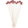 KJHBV 12pezzi Bastoncini per Diffusore di Fragranze a Forma di Cuore in Legno Rosso, Accessori per Profuma Aria e Decorazione Camera da Letto o Matrimonio