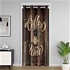 Homemissing Tenda oscurante con motivo bar 30% -50% 106 x 203 cm per ragazzi e ragazze carino stampa tenda per porta privacy venature del legno paravento copertura vintage marrone trattamenti