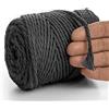 MeriWoolArt® Corda Macramè Naturale, 75M Macramè Corda 4mm, Corda in Cotone Morbido per Macramè Acchiappasogni, Arazzo da parete Macrame, Decorazione Macramè Fai da Te, Spago per Decorazioni