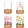 BENECREAT 4 pz. Barattoli Decorativi A Cupola, Campana In Vetro Da 50x78mm con Base In Sughero per La Conservazione Dei Fiori, Esemplari, Decorazioni Artigianali