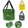 FairyPeach Secchio Acqua Pieghevole 10L/20L,Esterni Ciotola Da Campeggio Portatile,Secchio Multifunzionale Resistente,Per campeggio e viaggi,come bacinella per lavare i piatti (Verde foresta, L)