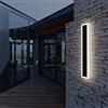 Klighten Lampada Parete Esterno LED IP54 Impermeabile Lunghe Interno Nero Applique Parete, 60CM/20W Metallo Acrilico Moderna Luci Esterne Parete, per Giardino Garage Patio, Bianco Naturale 4500K