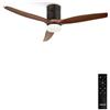 CREATE / WINDCALM NATURAL WOOD M/Ventilatore da soffitto con luce nero pale legno scuro e telecomando / 40W, Temporizzatore, Ø132 cm, 6 velocità, 3 temperature di luce, funzione estate-inverno