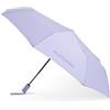Muitomas Ombrello Automatico Pieghevole Con Shopper Inclusa, Ombrello Antivento Resistente, Struttura Con Stecche In Fibra Di Vetro, Tasca Con Zip, Elegante Per Uso Quotidiano, Lilla