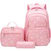 Generico Simpatico kit zaino per studenti, set di borse per la scuola con stampa floreale, capienza spaziosa, tessuto resistente all'acqua, supporto ergonomico per le spalle, per bambini, adolescenti, studio n