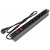 Presa multipla con interruttore - 7 prese montaggio RACK 19