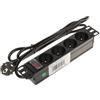 Multipresa Montaggio Rack 10" 4 Prese CEE 7/5 3500W cavo 1.8m con interruttore retroilluminato