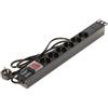 Multipresa Montaggio Rack 19 6 Prese CEE 7/5 3680W Interruttore Retroilluminato