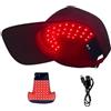 Generic Cappello per la crescita dei capelli, 450 nm/660 nm, stimolatore lenitivo a LED, luce rossa, per uso quotidiano, libero, donne, uomini, casa, viaggi, cuoio capelluto
