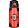 Seven Borraccia Kid MILAN, Rosso, 460 ml, Acciaio Inox, BPA free, Ermetica, Caldo 12h/freddo 24 h, A prova di perdite, Riutilizzabile, Scuola, Sport, Viaggio, Bambino, Idea regalo