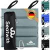 Seatwith Cuscino da Stadio Pieghevole (35x35cm) - Campeggio Poggiapiedi Piscina con Borsa Trasporto e Moschettone