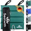 Seatwith Cuscino da Stadio Pieghevole (35x35cm) - Campeggio Poggiapiedi Piscina con Borsa Trasporto e Moschettone