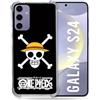 Cokitec Cover rinforzata per Samsung Galaxy S24 Manga One Piece con teschio