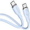 VOLTME Cavo USB C USB C(2.0), Cavo USB Type-C Ricarica Rapida Silicone Morbido 1,0m 480 Mbps Cavo Tipo C 3A per Samsung Galaxy S22/S21/Note, Macbook Air/Pro, iPad Pro, Pixel, Huawei, Switch, Blu