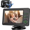 GOHHDL Telecamera per auto per Bambini HD, Monitor per Bambini da 4,3 Pollici con Bluetooth, Visione Notturna e Angolo di Visione, Telecamera con Specchietto Retrovisore