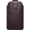 Tohrugue Cintura a clip per custodia universale, borsa per cellulare, custodia da cintura da uomo per iPhone Samsung Galaxy (S4, caffè (17 x 10 cm)