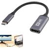 Cyiamku Adattatore da USB C a HDMI 4K, Thunderbolt 3 a HDMI, supporta 4K@30Hz, Plug & Play, compatibile con iPhone 15 Pro/15 Pro Max, MacBook Air/Pro, Dell XPS, iPad Pro/Air, Samsung, Grigio (20cm)