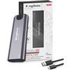 KingData NGFF (non NVME) Adattatore in alluminio M.2 NGFF SSD esterno M.2 basato su SATA a USB 3.1/USB 3.0 Caddy Case Indicatore LED esterno senza attrezzi Argento