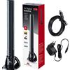Maclean MCTV-930 Antenna TV Per Interni HDTV DVB-T/T2 H.265 HEV LTE DAB UKW 100dBμV Mmplificatore Digitale Terrestre