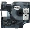 vhbw Cassetta nastro compatibile con Dymo 2000, 5000, 5500, 1000, 1000+, 3500, 4500 etichettatrice 9 mm nero su bianco
